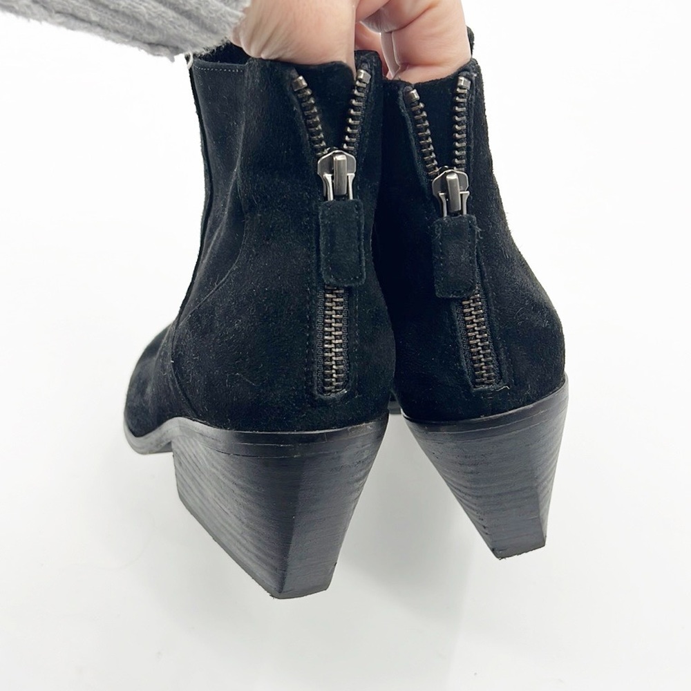 EILEEN Fisher Peer Black Suede Ankle Booties size 7.5 - Picture 10 of 14